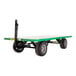 A green Valley Craft trailer with black wheels.