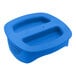 A blue polyethylene lid for an Araven pitcher.
