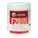 A white plastic container of Cafetto F20 Espresso Machine Cleaning Tablets with a red label.