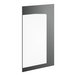 A rectangular object with a white surface and a black border.