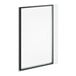 A white rectangular glass panel with a black border.