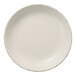 A white Libbey Farmhouse porcelain low bowl.