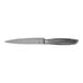 A Libbey stainless steel steak knife with a gray marble handle.