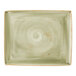 A rectangular green ceramic tray with a subtle swirl pattern and slightly raised edges.