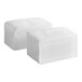 A stack of white Tork LinStyle guest towels.