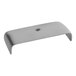 A rectangular stainless steel gauge cover with a hole in the middle.