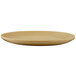 An Elite Global Solutions rattan-colored melamine plate on a white background.