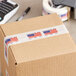A box with Tape Logic "Made in the USA" tape on it.