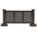 Grosfillex US963117 3 Panel Resin Patio Fence - Black