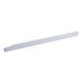 A white metal bar with holes used to make a rectangular sneeze guard.
