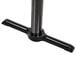 A black metal Lancaster Table & Seating end column table base.