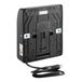 The back of a black rectangular Lavex ThinDry automatic hand dryer with a cord.