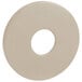 A sandstone beige plastic circle with a hole in the center.