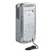 A silver rectangular Lavex JetBlade hand dryer with a black cord.