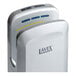 A Lavex silver automatic vertical hand dryer.