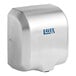 A silver stainless steel box with a blue and white Lavex logo.