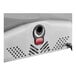 A close up of a Lavex ThinDry satin stainless steel automatic hand dryer.