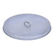 A Vestil galvanized steel open-head drum cover with a handle on it.