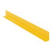 A yellow steel floor safety curb beam with a long edge on a white background.
