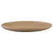 An Elite Global Solutions brown round melamine plate.