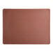 A brown rectangular Choice polyethylene cutting board with a logo on it.