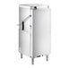 A white rectangular stainless steel door with a handle.
