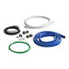 An installation kit for Cooking Performance Group OCB series models, including various hoses, fittings, and clamps.