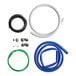 An installation kit for Cooking Performance Group ovens, including various hoses, fittings, and clamps.