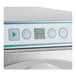 A close-up of the digital display on a white Noble Warewashing undercounter dishwasher.