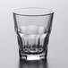 A clear Libbey Gibraltar rocks glass with a small rim.