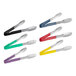 A set of Fourté scalloped tongs with assorted color coated handles.