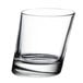 A clear Libbey Pisa rocks glass with a white background.