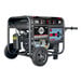 A Tomahawk portable gasoline-powered welder generator on wheels.