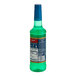 A green Torani bottle of liquid with a green lid.