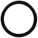 A black circle trim ring with a white background.