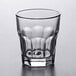 A Libbey Gibraltar clear glass with a small rim.