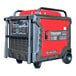 A red and black Tomahawk portable inverter generator with white accents.