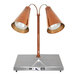 A Hanson Heat Lamps copper carving station base with two lamps.