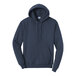 A navy Port & Company Core Fleece Pullover Hoodie sweatshirt.