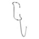 A silver metal Regency J-Hook with two holes.