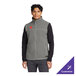 A medium gray heather unisex fleece sweater vest by The North Face, shown in a customizable style.