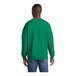 A man wearing a green Port & Company Core Fleece sweatshirt.