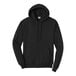 A black Port & Company Core Fleece Pullover Hoodie.