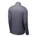 A back view of a Sport-Tek unisex True Navy Heather quarter-zip pullover sweatshirt.