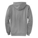 A Port & Company athletic heather grey full-zip hoodie sweatshirt.