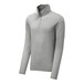 A Sport-Tek light gray quarter-zip pullover sweatshirt.