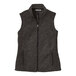 A black Port Authority fleece sweater vest with a zipper.