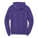 A Port & Company purple core fleece pullover hoodie with the word "hoodie" on it.