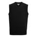 A black Edwards jersey knit vest.