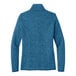 A Port Authority women's blue fleece sweater jacket.